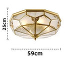 Axyaa Classic Copper Ceiling Light with Glass Shade for Home Decor Lighting
