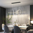 Axyaa Modern Strip Ceiling Chandelier; Creative Living Room Pendant Light