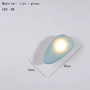 Nordic Glass LED Wall Lamp Gold Metal Home Decor Axyaa Gray Amber White Blue