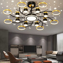 Axyaa Starry Sky Projection LED Chandelier for Modern Living Room Decor
