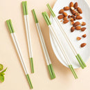 Axyaa Silicone Chopsticks: High Temp Resistant, Steel Core, Mold Resistant, Anti-Slip, Food Grade