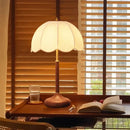 Axyaa Wooden Table Lamp LED Fabric Shade Office Bedroom Decor Light