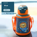 Axyaa Kids Stainless Steel Straw Thermos Bottle