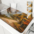 Axyaa Autumn Forest Landscape Absorbent Drying Mat