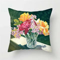 Axyaa Pink Floral Polyester Throw Pillow Cover 45X45cm