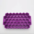 Axyaa Silicone Honeycomb Ice Mold with Cover for Easy Release