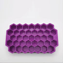 Axyaa Silicone Honeycomb Ice Mold with Cover for Easy Release