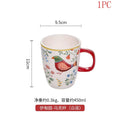 Axyaa Red Flower & Bird Ceramic Tableware Set