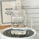 Axyaa Bamboo Lid Glass Cup with Straw - 620ml