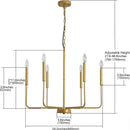 Axyaa Nordic Modern Black Gold Hanging Chandelier