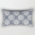 Axyaa Geometric Grey White Square Pillowcase for Home Decor and Living Room