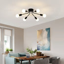 Axyaa Black/Golden Iron Spider Ceiling Light Industrial Nordic Living Dining Room Decor