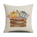 Axyaa Thanksgiving Pumpkin Pillow Cover 45*45cm Home Decor Cotton Linen