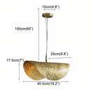 Axyaa Gold Foil Pendant Light: Luxury Nordic UFO Fixture for Designer Living Room