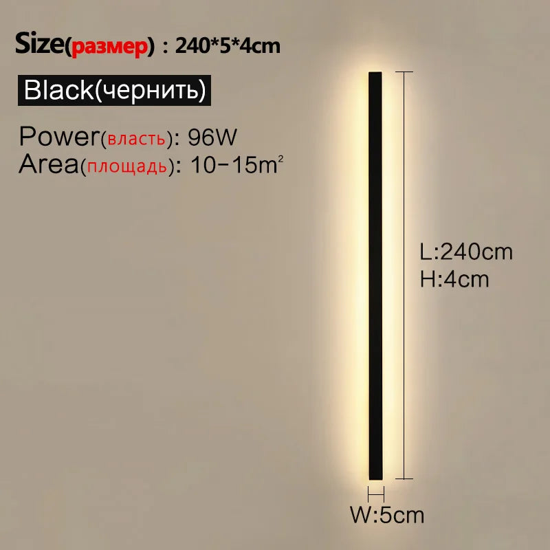Axyaa Waterproof Outdoor Wall Light Garden LED Modern Nordic Living Room TV Background IP65 Wall Washer