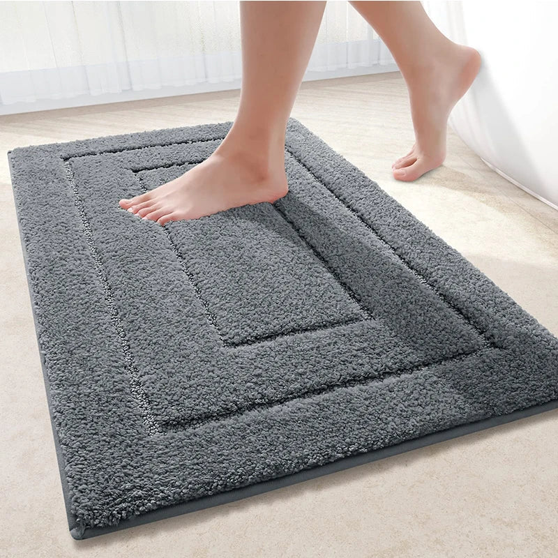 Axyaa Soft Velveteen Microfibre Bathroom Mats: Super Absorbent, Non-slip, Quick Dry Cats Home Decor Mats