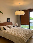 Axyaa Silk Pendant Japanese Retro Chandelier LED Hanging Light