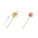 Axyaa Cute Fruit Ceramic Soup Spoon Set - Kawaii Korean Long Dessert Ramen Spoon