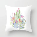 Tropical Cactus Succulent Plant Print Pillow Cover for Home Decor by Axyaa