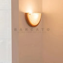 Axyaa Wooden Glass Wall Sconce Modern Vintage Nordic Light for Bedroom and Living Room