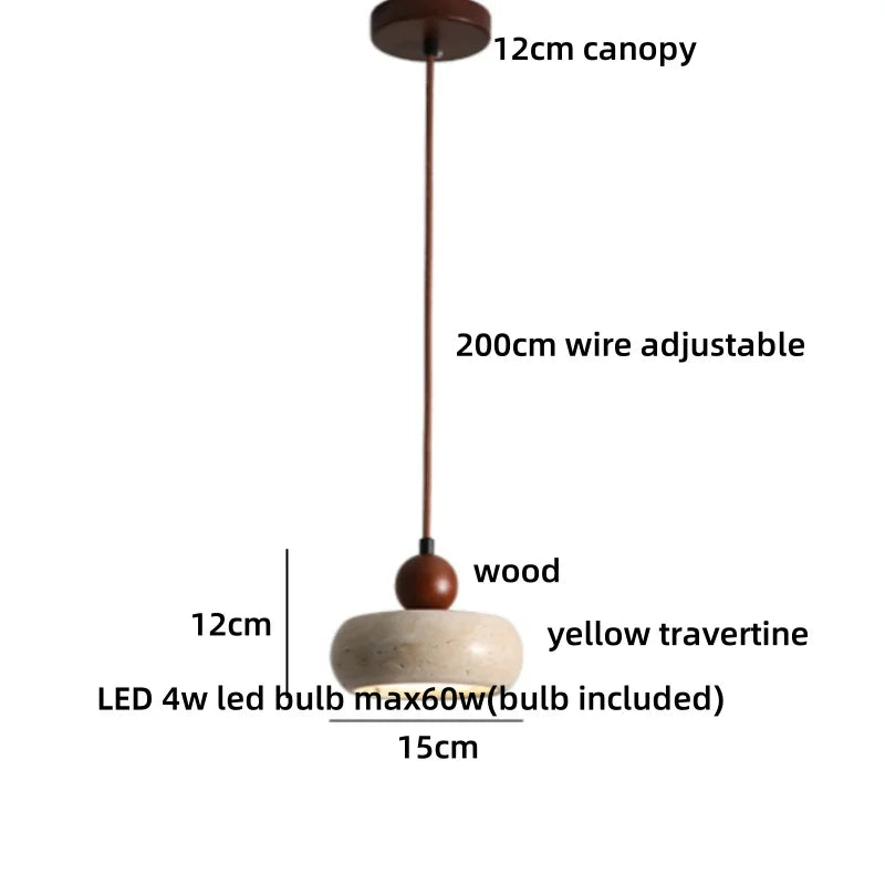 Axyaa White Glass Ball LED Pendant Lights with Wooden Base