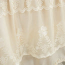 Axyaa Lace Ruffled Bed Skirt: 3 Layers Couvre Lit Mattress Cover Bedspread