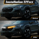 Axyaa Car Grille Lights: Subaru Crosstrek LED DRL Turn Signal Lamps
