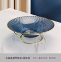 Axyaa Glass Fruit Tray - Coffee Table Decor, Office Snack Tray