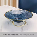 Axyaa Glass Fruit Tray - Coffee Table Decor, Office Snack Tray