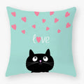 Axyaa Black Cat Pillowcase 45*45 Sofa Car Home Decor Cushion Cover
