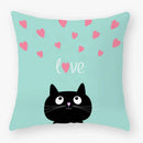 Axyaa Black Cat Pillowcase 45*45 Sofa Car Home Decor Cushion Cover