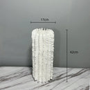 Axyaa Handcrafted Pleated Ceramic Vase with Irregular Ripples
