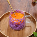Axyaa Double Layer Glass Coffee Cup with Handle - High Temp Milk Mug