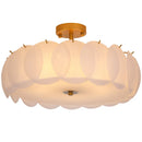 Axyaa Modern Light Luxury Glass Ceiling Chandelier for Home Décor