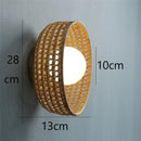 Axyaa Rattan Wall Lamps LED Modern Lighting Fixture for Home Restaurant Bedroom