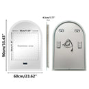 Axyaa LED Bluetooth Mirror 60x90cm, Dimmable, Anti-fog, Memory, Time Temperature Display