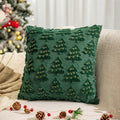 Axyaa Christmas Red 3D Xmas Tree Velvet Pillowcase