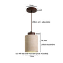 Axyaa Vintage Industrial LED Pendant Light Yellow Travertine Hanglamp