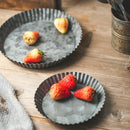 Axya Metal Lace Plate: Retro Bread Tray for Table & Home Decoration