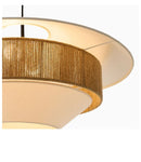 Axyaa Handmade Rattan Fabric Chandelier Nordic Style Pendant Lamps