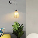 Axyaa Rattan Wall Lamp Industrial Style for Hotel Restaurant Bedroom Hallway