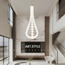 Axyaa Nordic Copper LED Chandelier for Modern Home Decor