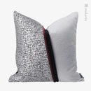 Axyaa Silver Red Stitching Villa Pillow Set for Hotel Living & Bedroom Decor