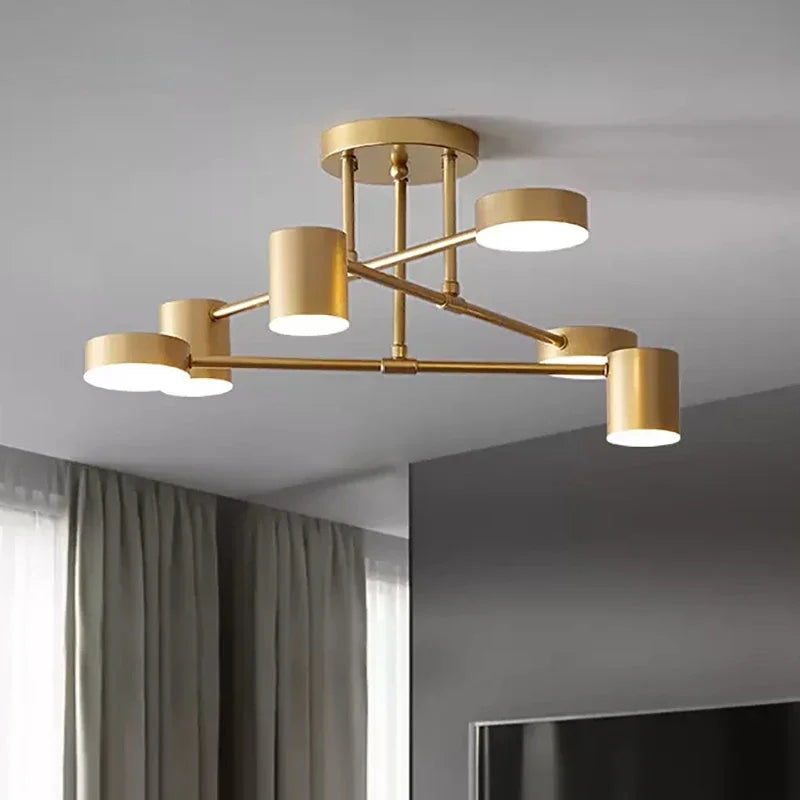 Axya Multi-Head Chandelier: Modern E27 Pendant Lamp for Living/Dining/Bedroom