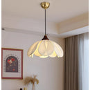 Axyaa Vintage Fabric Chandelier Wood Pendant Light for Dining Kitchen Living Room