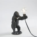 Axya Mini Gorilla Table Lamp - Resin Monkey Desk Lamp for Kids' Bedroom - Decoration Light