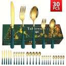 Axyaa Stainless Steel Christmas Tableware Set