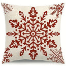 Axyaa Red Snowflake Christmas Tree Pillowcover for Festive Living Room Decor