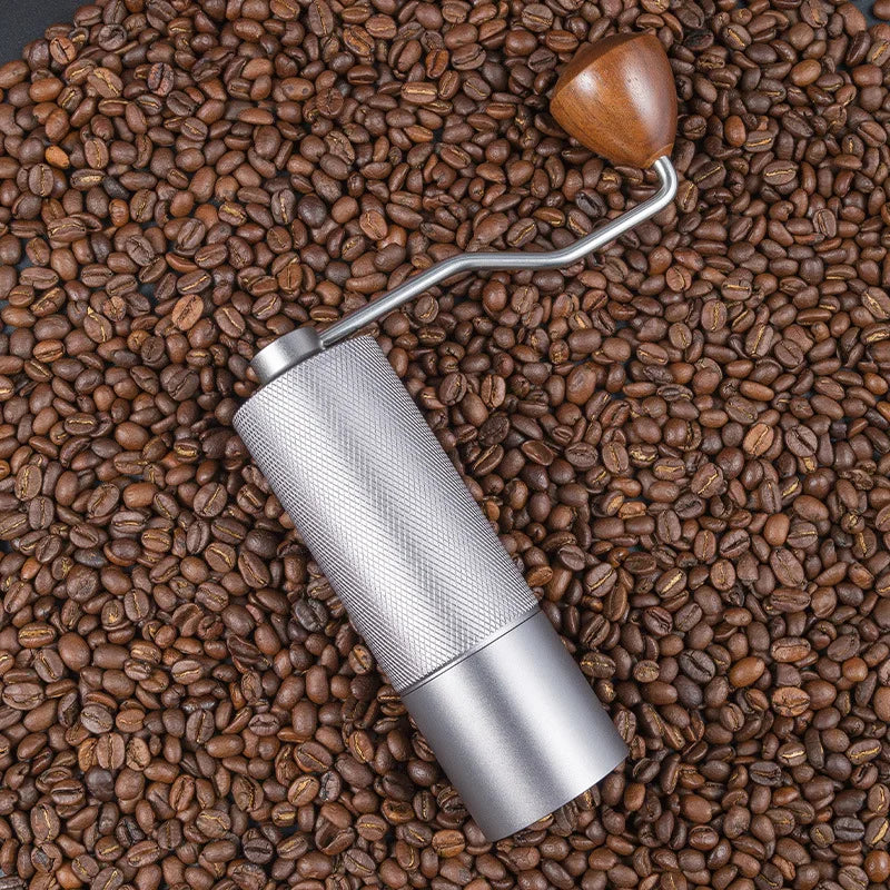 Axyaa Stainless Steel Manual Coffee Grinder with Extended Handle