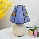 Axyaa Purple Moon Ceramic Table Lamp - Bedroom Living Room Decor